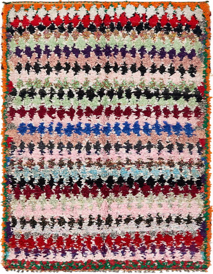 Detail image of 5' 1 x 9' 8 Hand Knotted Moroccan Runner Rug