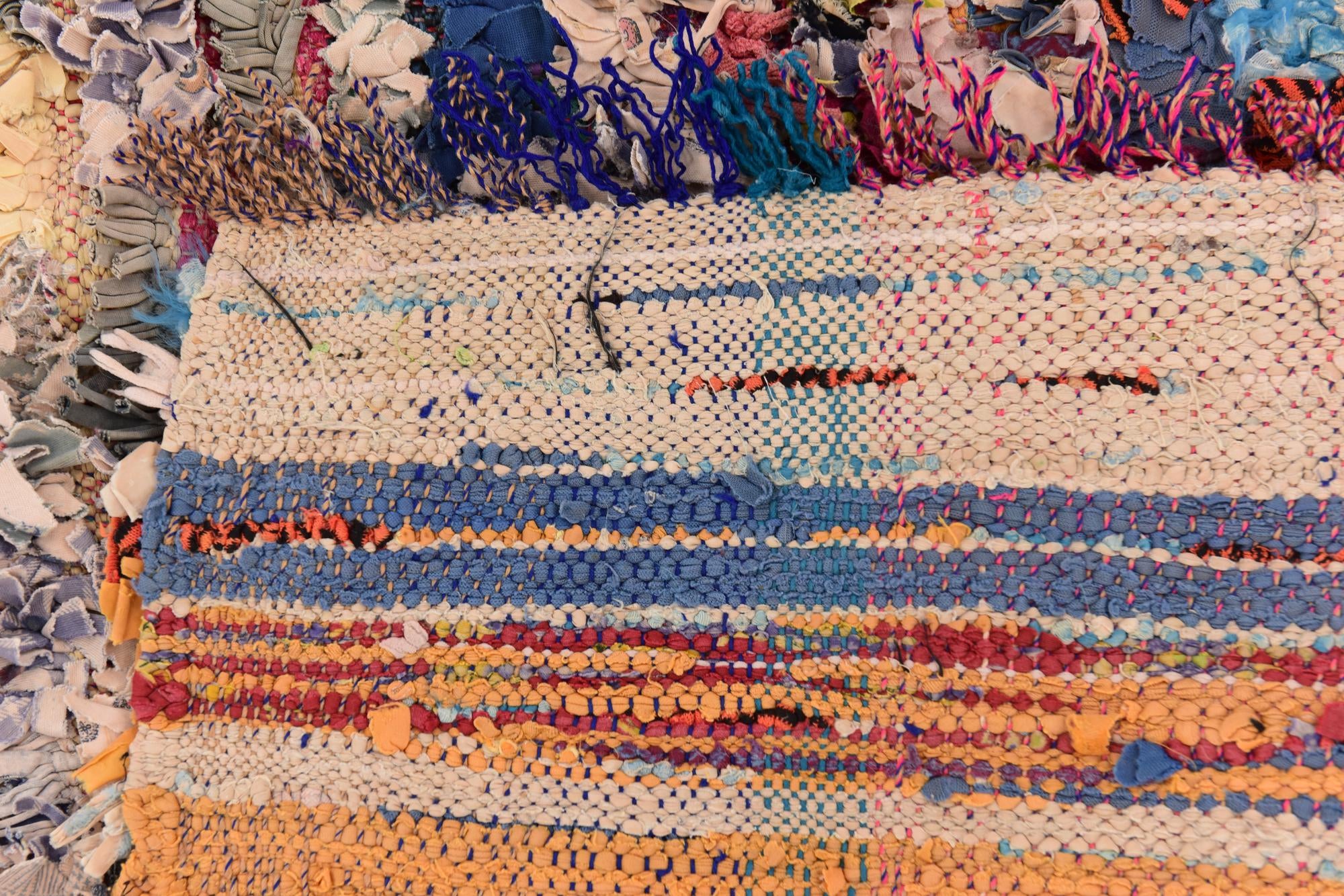 4' 5 x 9' Hand Knotted Moroccan Wool Runner Rug