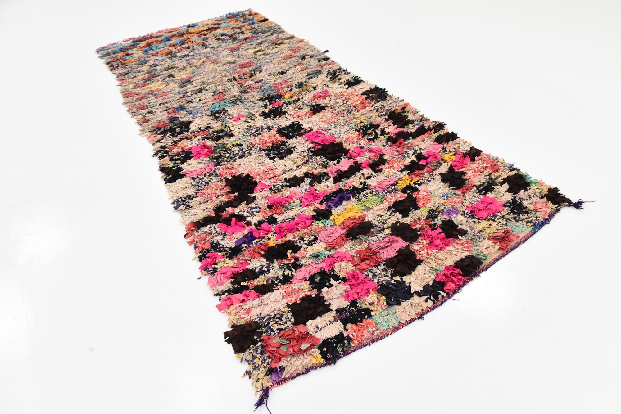 4' 5 x 9' Hand Knotted Moroccan Wool Runner Rug