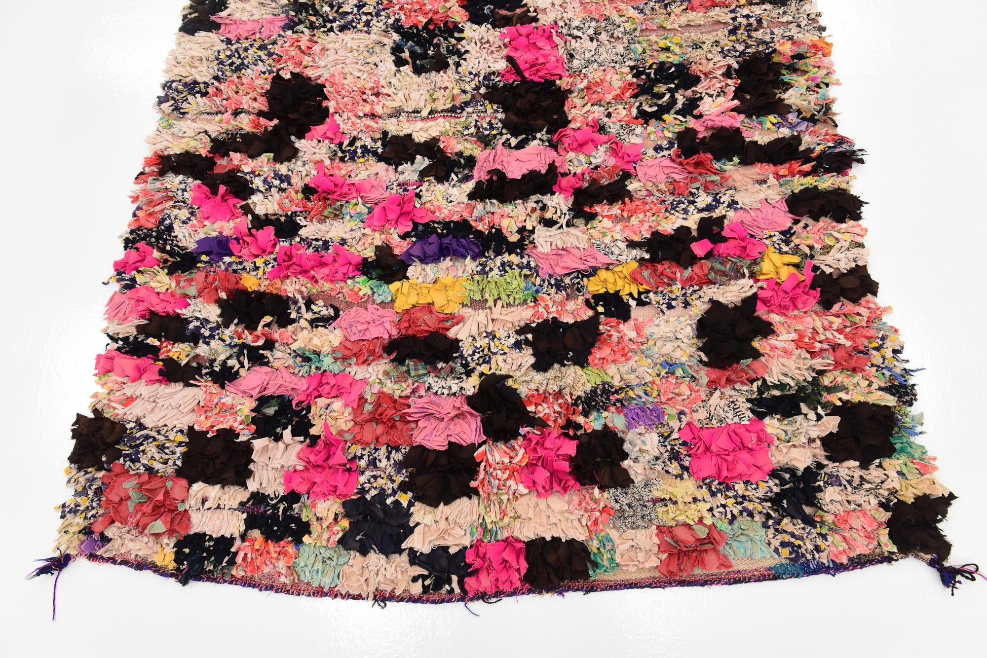 4' 5 x 9' Hand Knotted Moroccan Wool Runner Rug