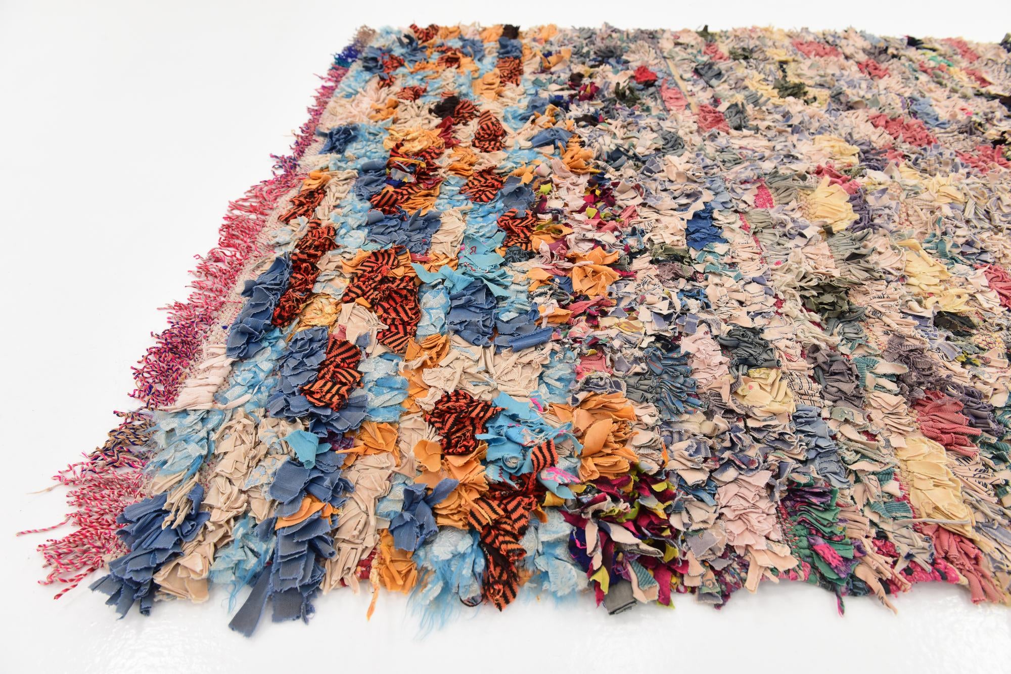4' 5 x 9' Hand Knotted Moroccan Wool Runner Rug