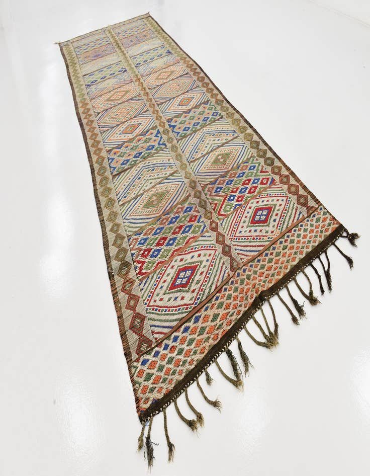 Detail image of 5' 10 x 14' 10  Hand Knotted Moroccan Wool Runner Rug