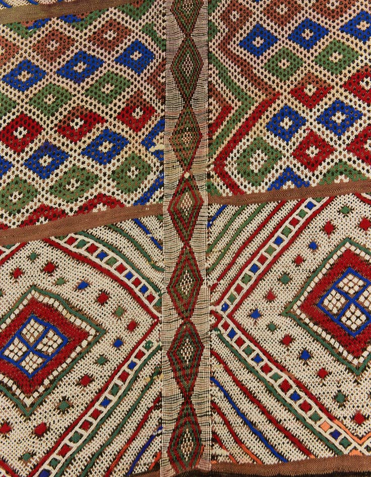 Detail image of 5' 10 x 14' 10  Hand Knotted Moroccan Wool Runner Rug