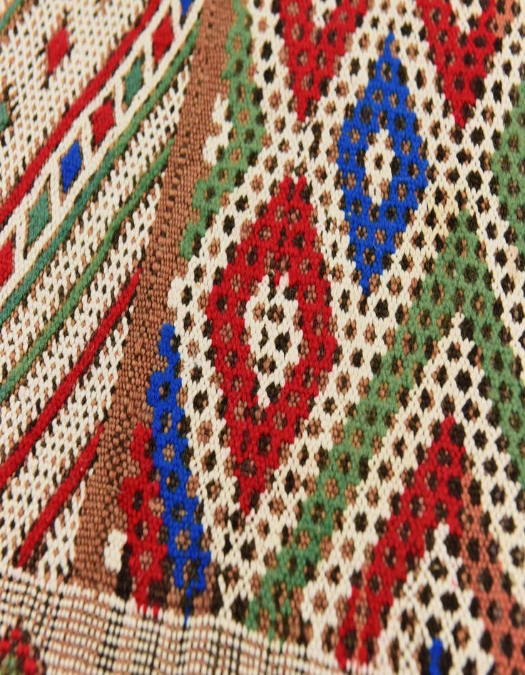 Detail image of 5' 10 x 14' 10  Hand Knotted Moroccan Wool Runner Rug