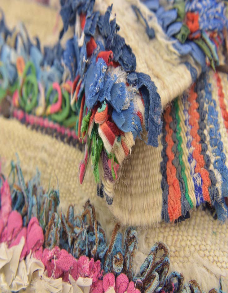 Detail image of 4' 5 x 7' 8  Hand Knotted Moroccan Wool Runner Rug