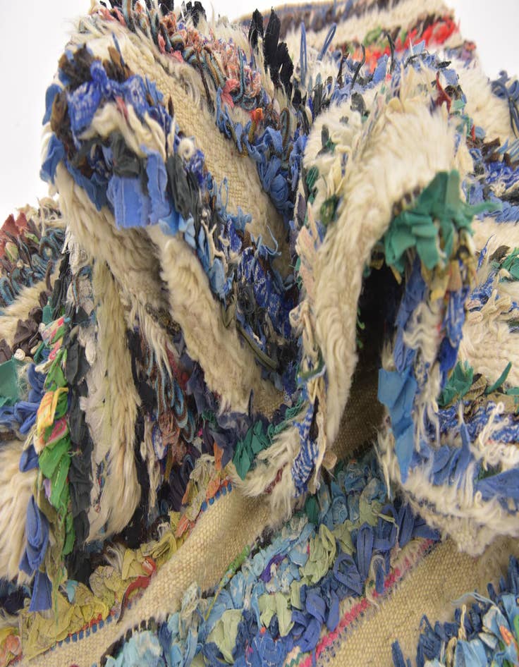 Detail image of 4' 5 x 7' 8  Hand Knotted Moroccan Wool Runner Rug