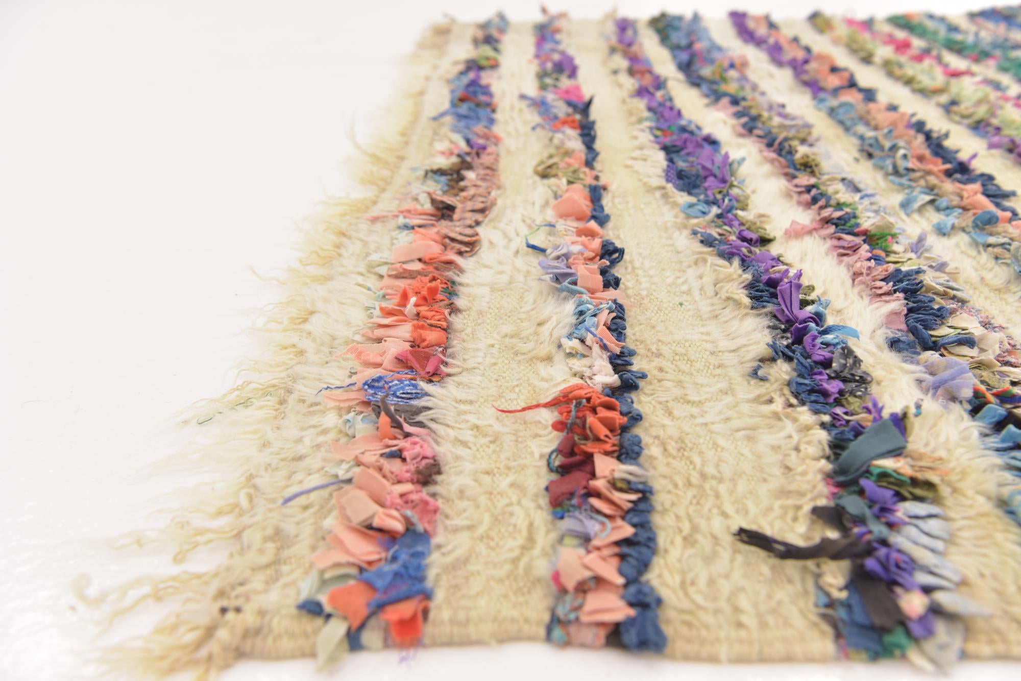 4' 5 x 7' 8 Hand Knotted Moroccan Wool Runner Rug