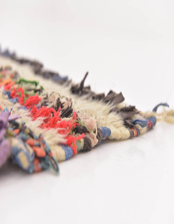 Detail image of 4' 5 x 7' 8  Hand Knotted Moroccan Wool Runner Rug