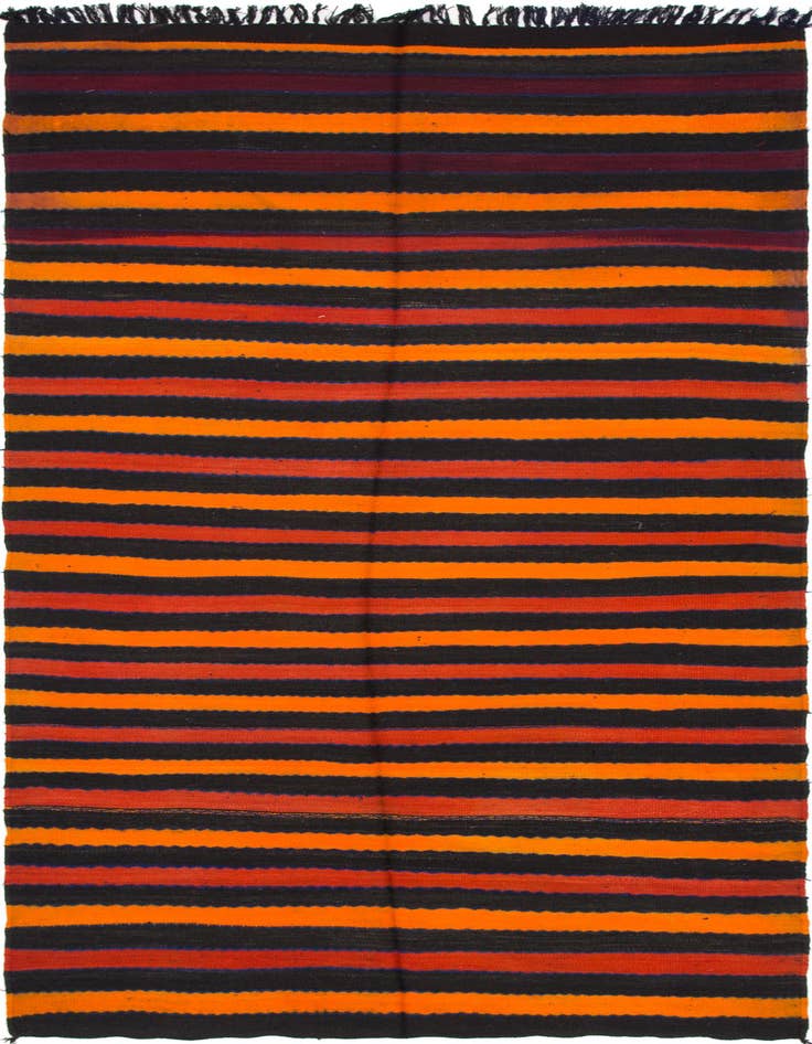 Detail image of 4' 6 x 9' 6 Hand Knotted Moroccan Wool Runner Rug