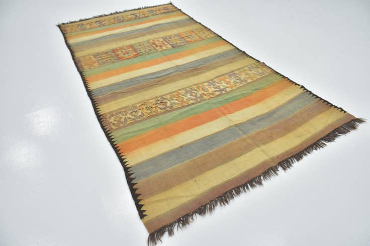 Detail image of 5' 5 x 10' Hand Knotted Moroccan Wool Runner Rug