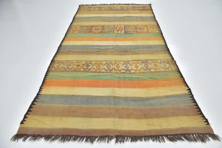 5' 5 x 10' Hand Knotted Moroccan Wool Runner Rug