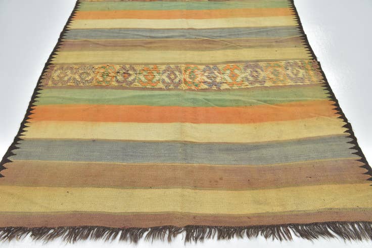 Detail image of 5' 5 x 10' Hand Knotted Moroccan Wool Runner Rug