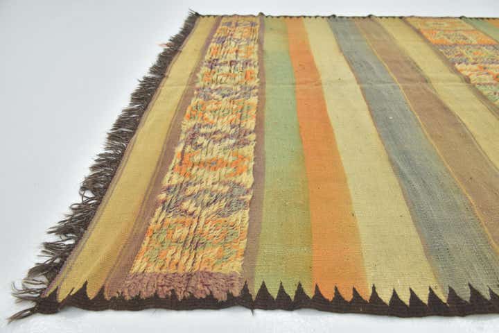 5' 5 x 10' Hand Knotted Moroccan Wool Runner Rug