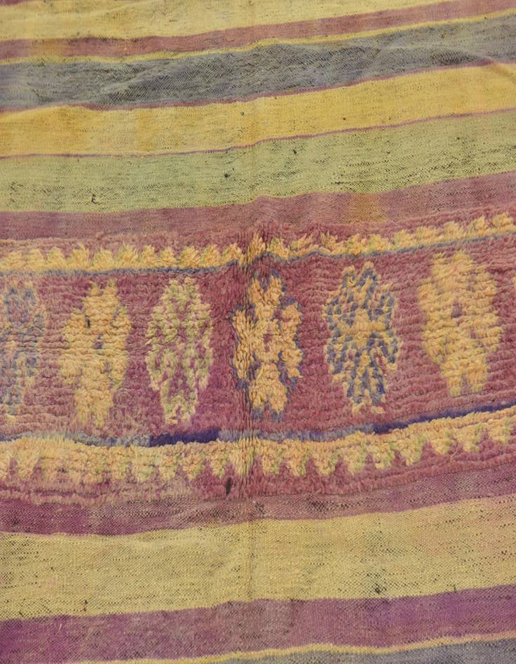 Detail image of 5' 9 x 10'  Hand Knotted Moroccan Wool Runner Rug