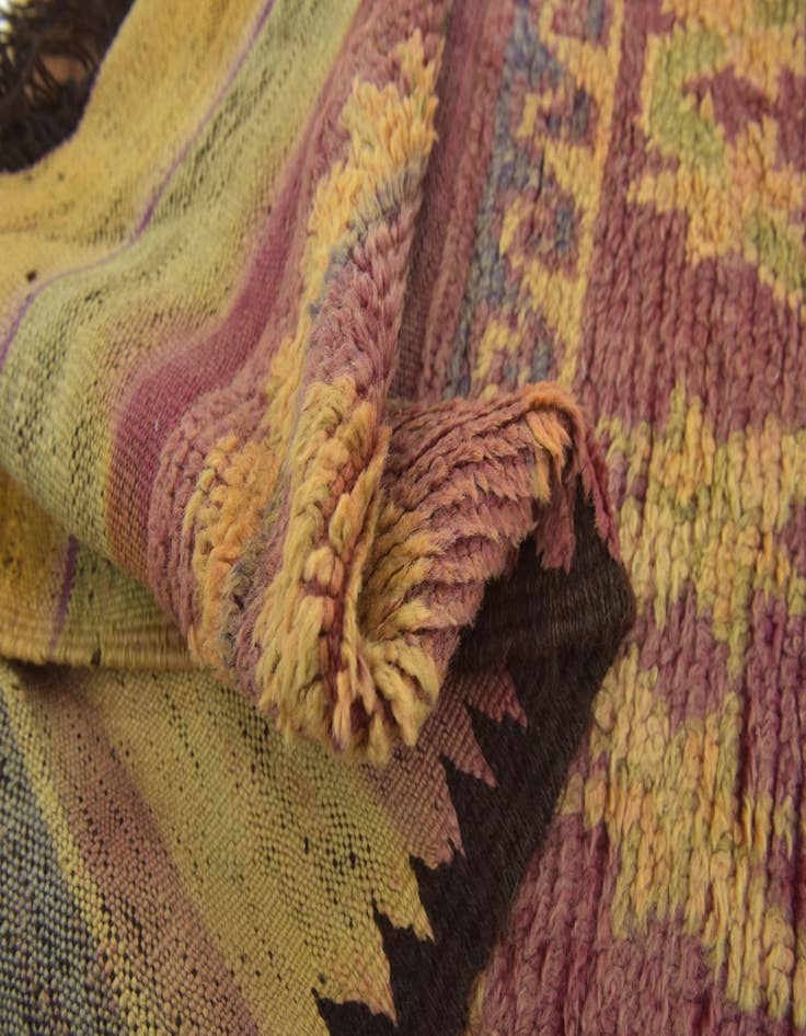 Detail image of 5' 9 x 10'  Hand Knotted Moroccan Wool Runner Rug