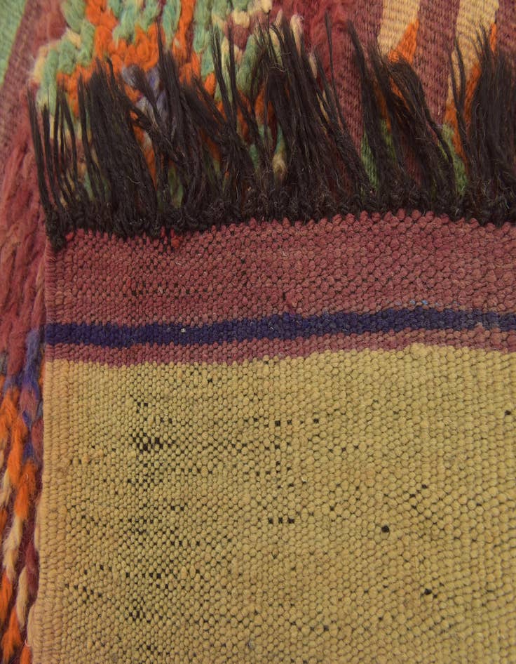 Detail image of 5' 9 x 13'  Hand Knotted Moroccan Wool Runner Rug