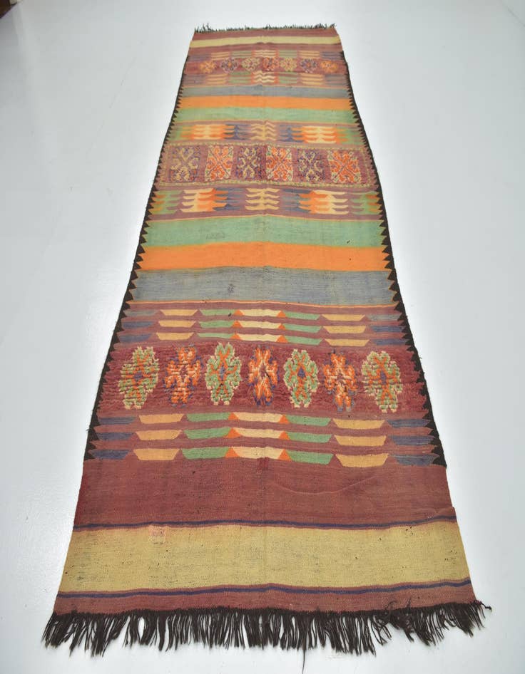 Detail image of 5' 9 x 13'  Hand Knotted Moroccan Wool Runner Rug