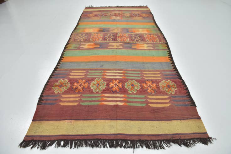Detail image of 5' 9 x 13' Hand Knotted Moroccan Wool Runner Rug