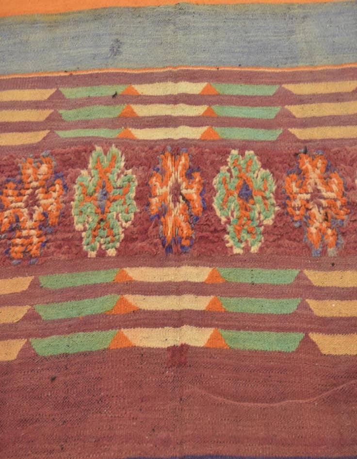 Detail image of 5' 9 x 13'  Hand Knotted Moroccan Wool Runner Rug