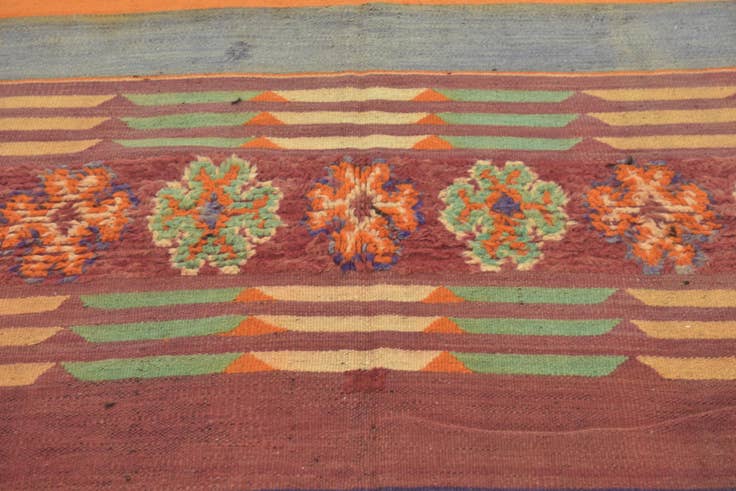 Detail image of 5' 9 x 13' Hand Knotted Moroccan Wool Runner Rug