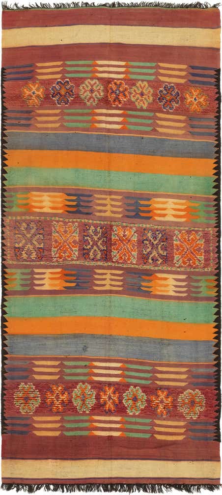 5' 9 x 13' Hand Knotted Moroccan Wool Runner Rug