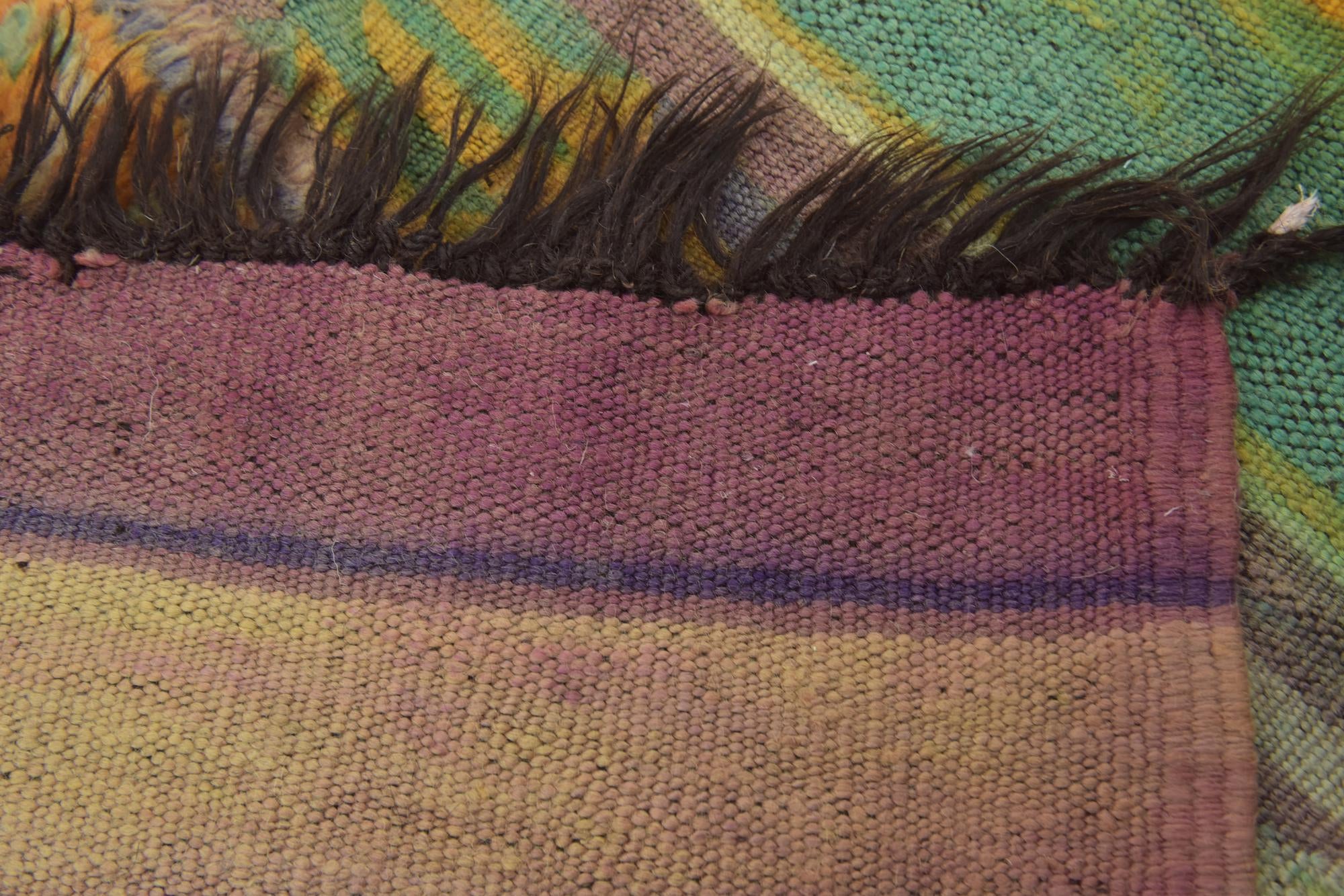 5' 8 x 10' 3 Hand Knotted Moroccan Wool Runner Rug