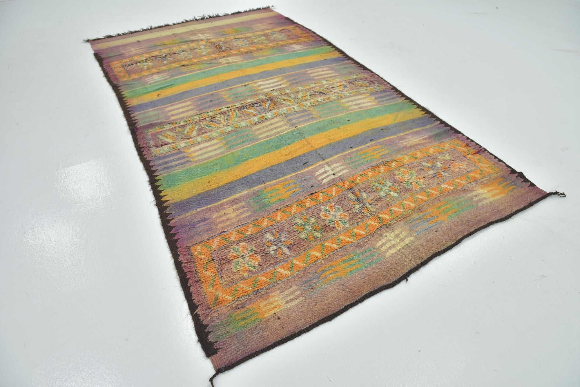 5' 8 x 10' 3 Hand Knotted Moroccan Wool Runner Rug
