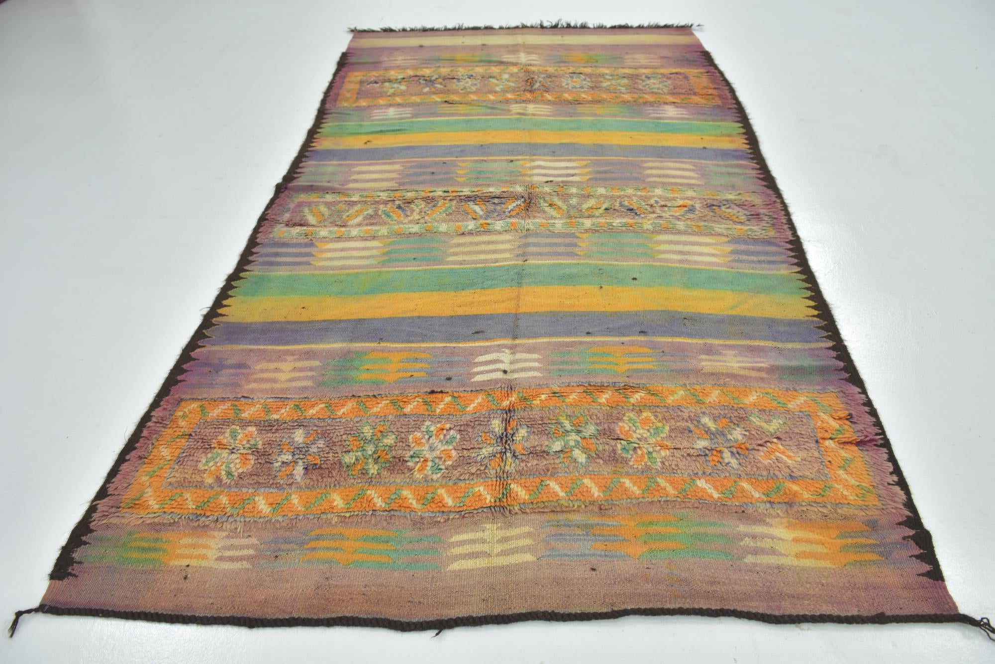 5' 8 x 10' 3 Hand Knotted Moroccan Wool Runner Rug