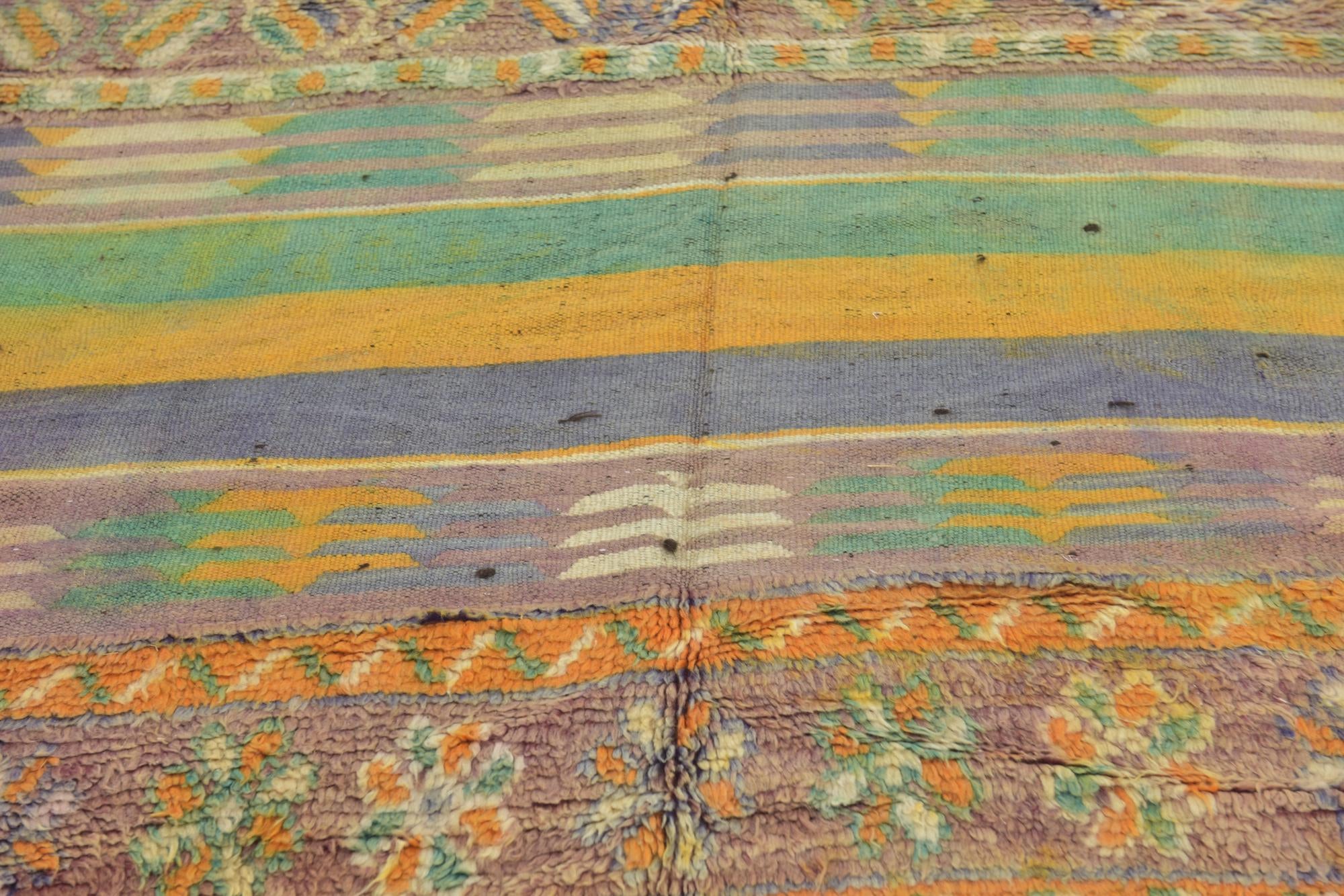 5' 8 x 10' 3 Hand Knotted Moroccan Wool Runner Rug