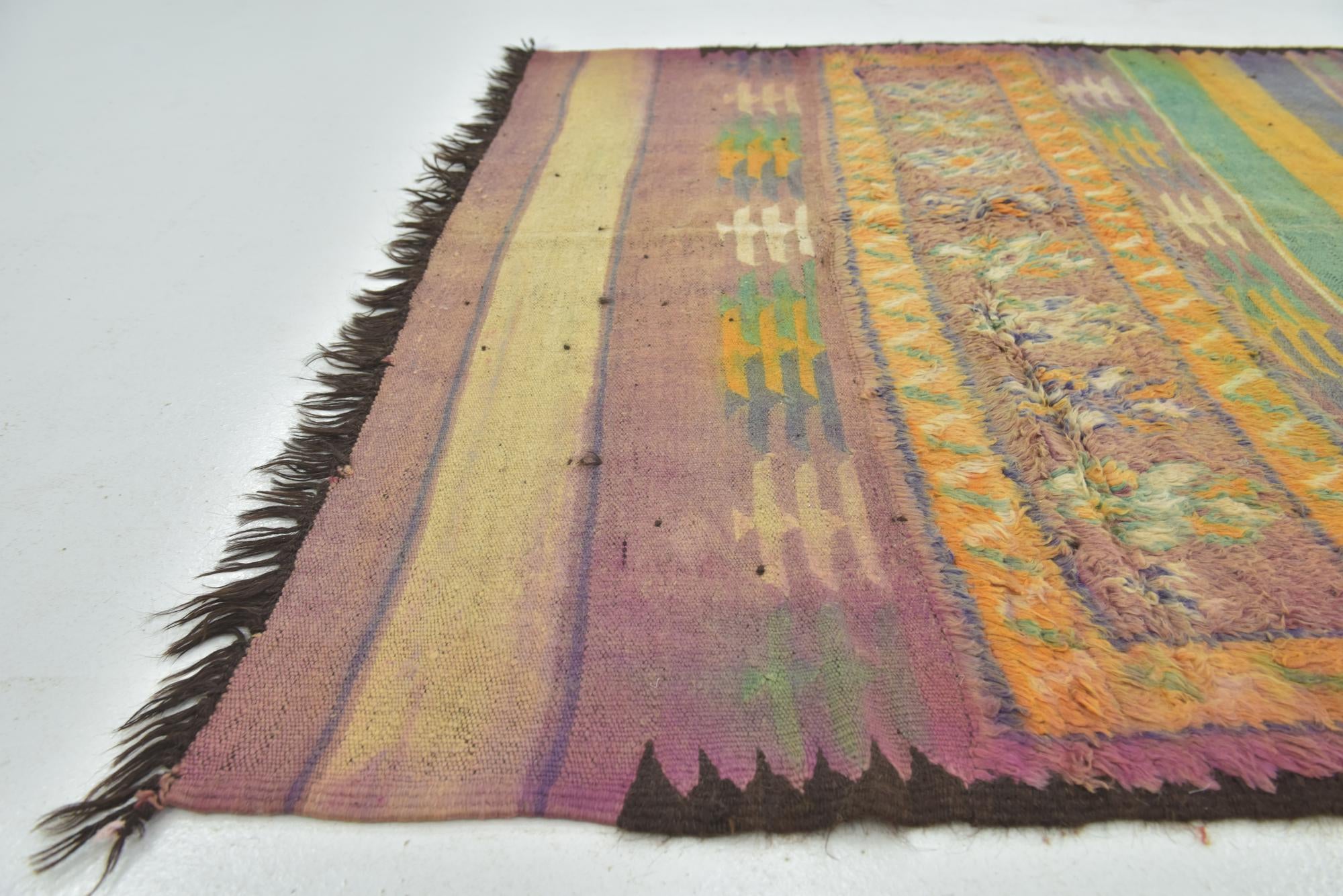 5' 8 x 10' 3 Hand Knotted Moroccan Wool Runner Rug