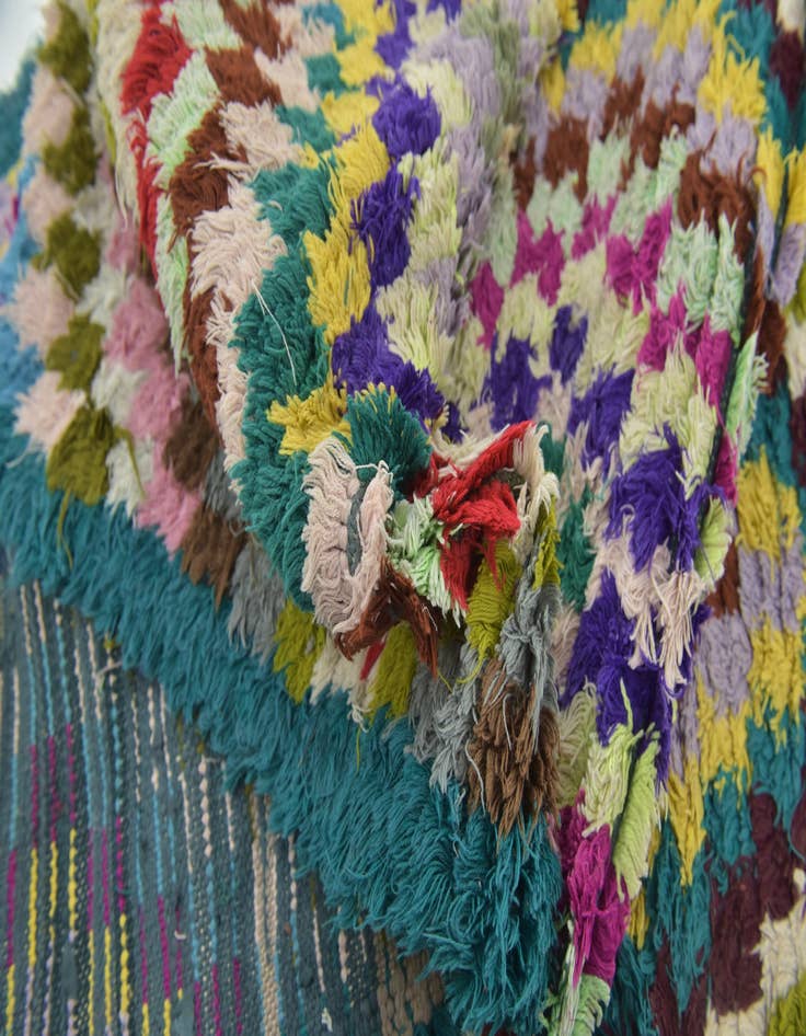 Detail image of 2' 10 x 9' 9  Hand Knotted Moroccan Wool Runner Rug