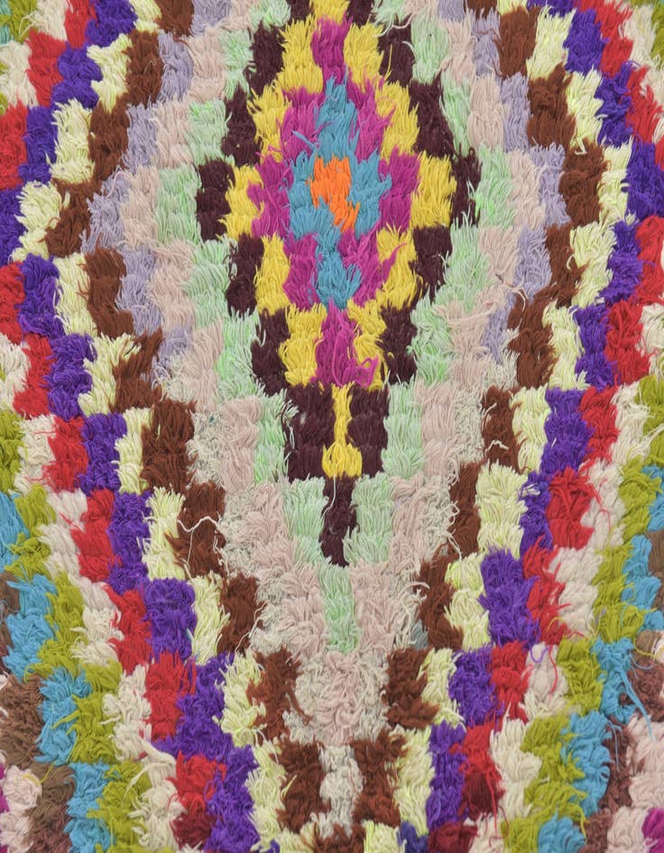 Detail image of 2' 10 x 9' 9  Hand Knotted Moroccan Wool Runner Rug