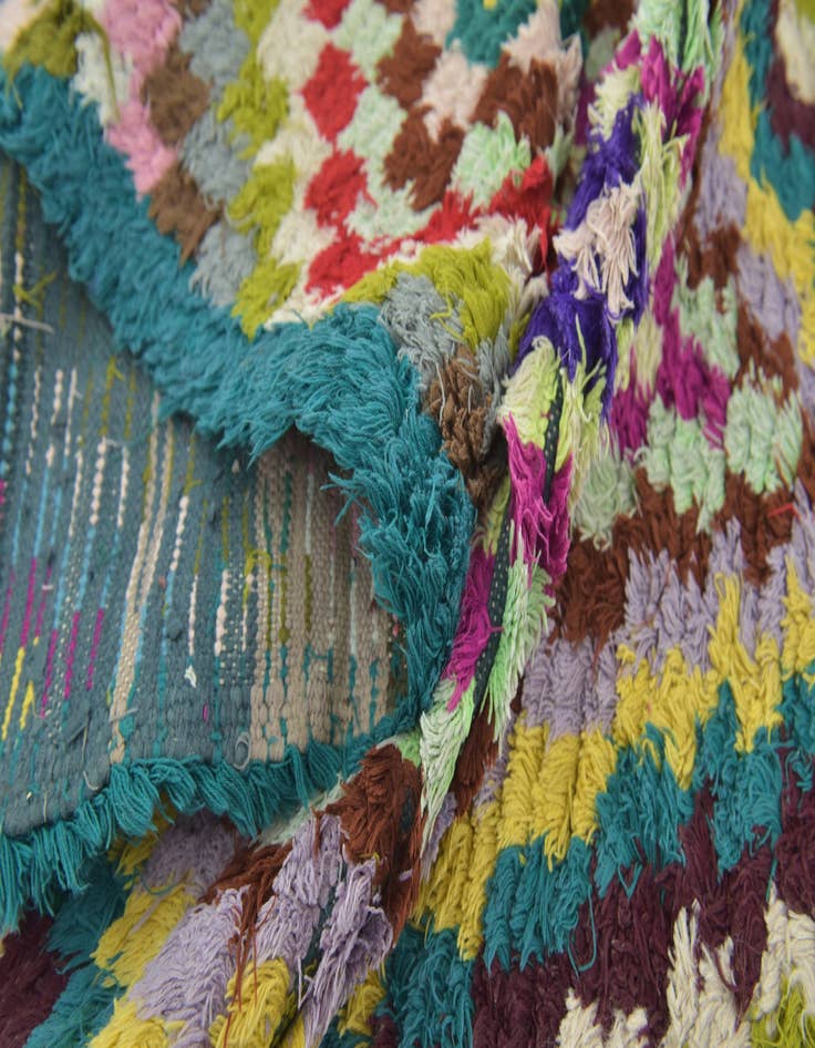 Detail image of 2' 10 x 9' 9  Hand Knotted Moroccan Wool Runner Rug