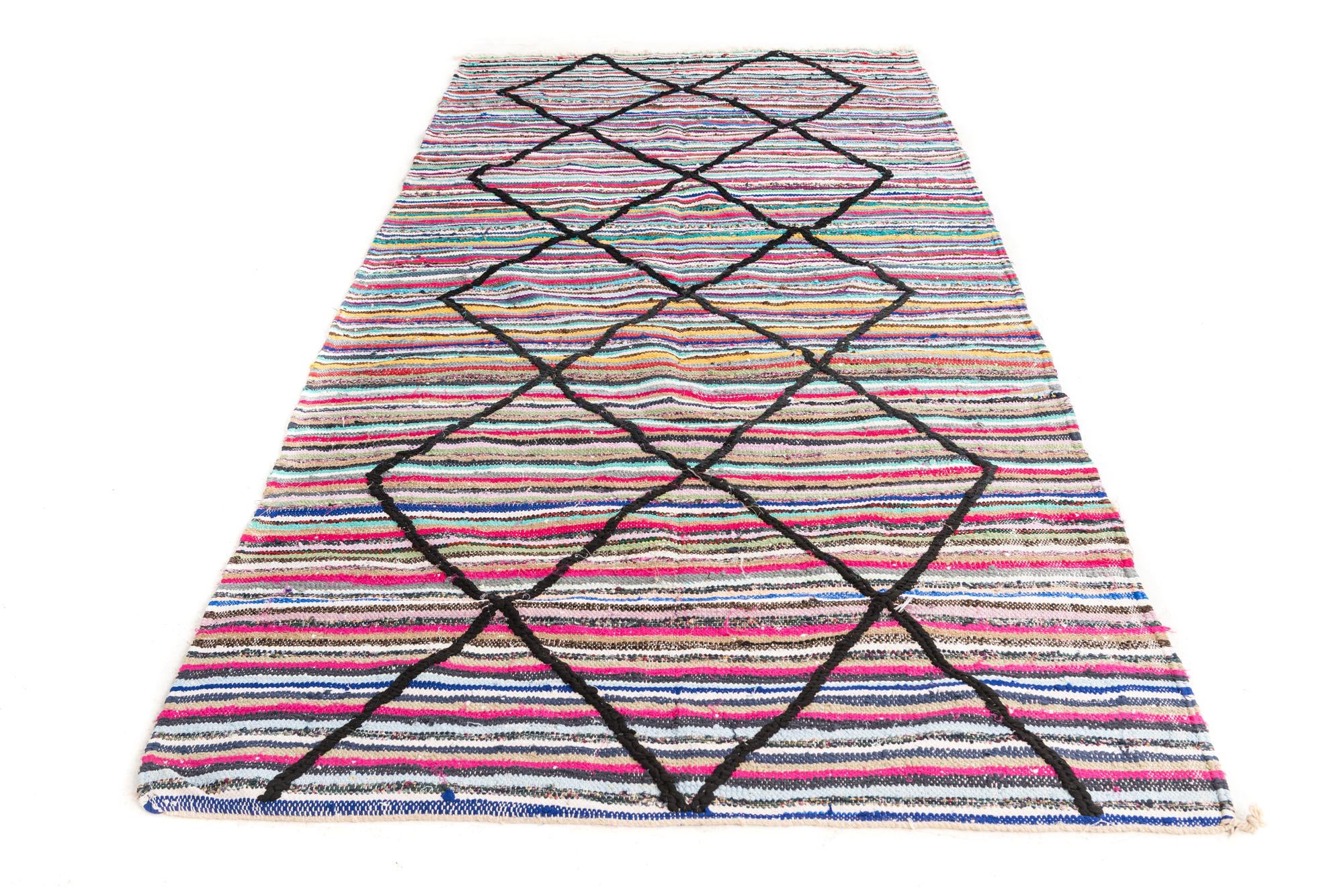 5' x 9' 6 Hand Knotted Moroccan Wool Runner Rug