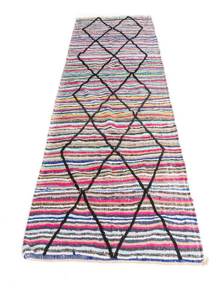 Detail image of 5' x 9' 6  Hand Knotted Moroccan Wool Runner Rug