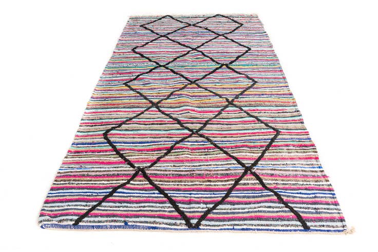 Detail image of 5' x 9' 6 Hand Knotted Moroccan Wool Runner Rug