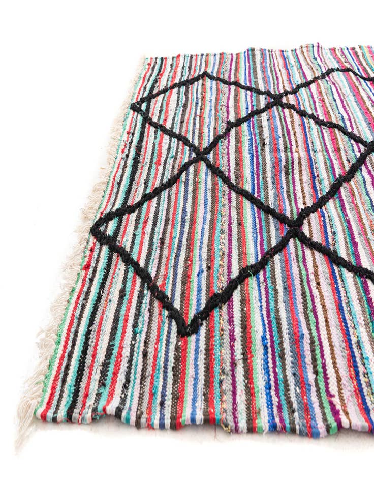 Detail image of 5' x 9' 6  Hand Knotted Moroccan Wool Runner Rug