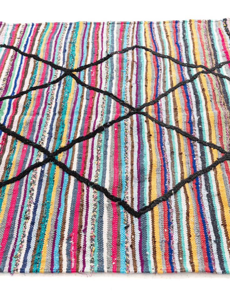 Detail image of 5' x 9' 6  Hand Knotted Moroccan Wool Runner Rug