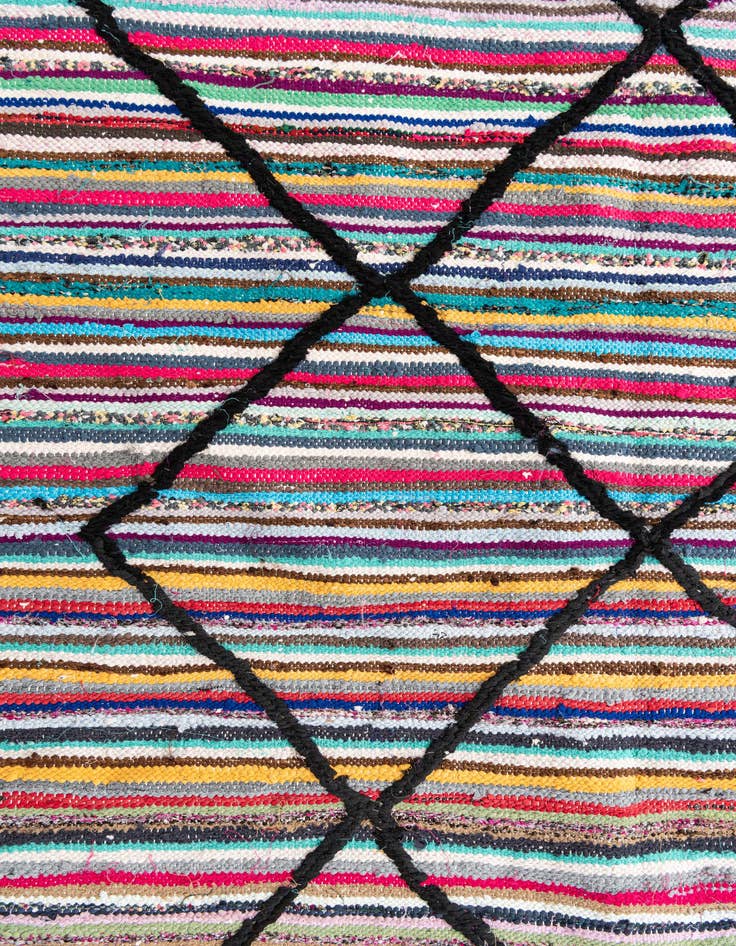 Detail image of 5' x 9' 6  Hand Knotted Moroccan Wool Runner Rug