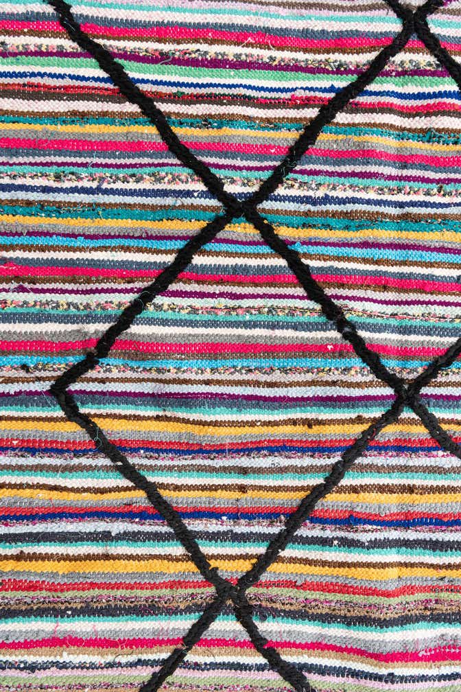 5' x 9' 6 Hand Knotted Moroccan Wool Runner Rug