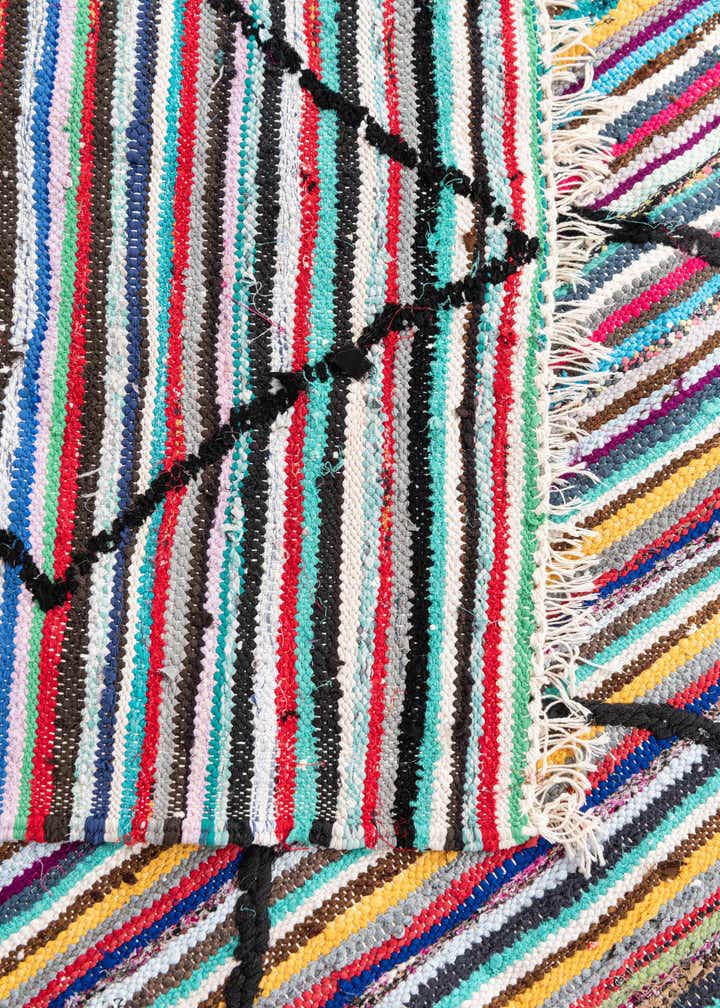 5' x 9' 6 Hand Knotted Moroccan Wool Runner Rug