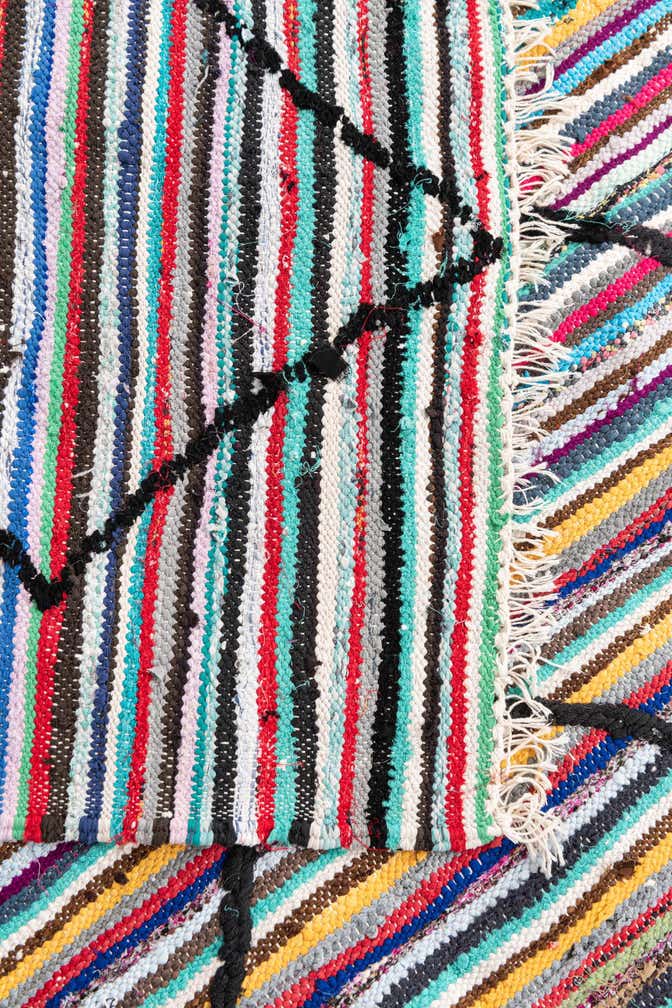 5' x 9' 6 Hand Knotted Moroccan Wool Runner Rug