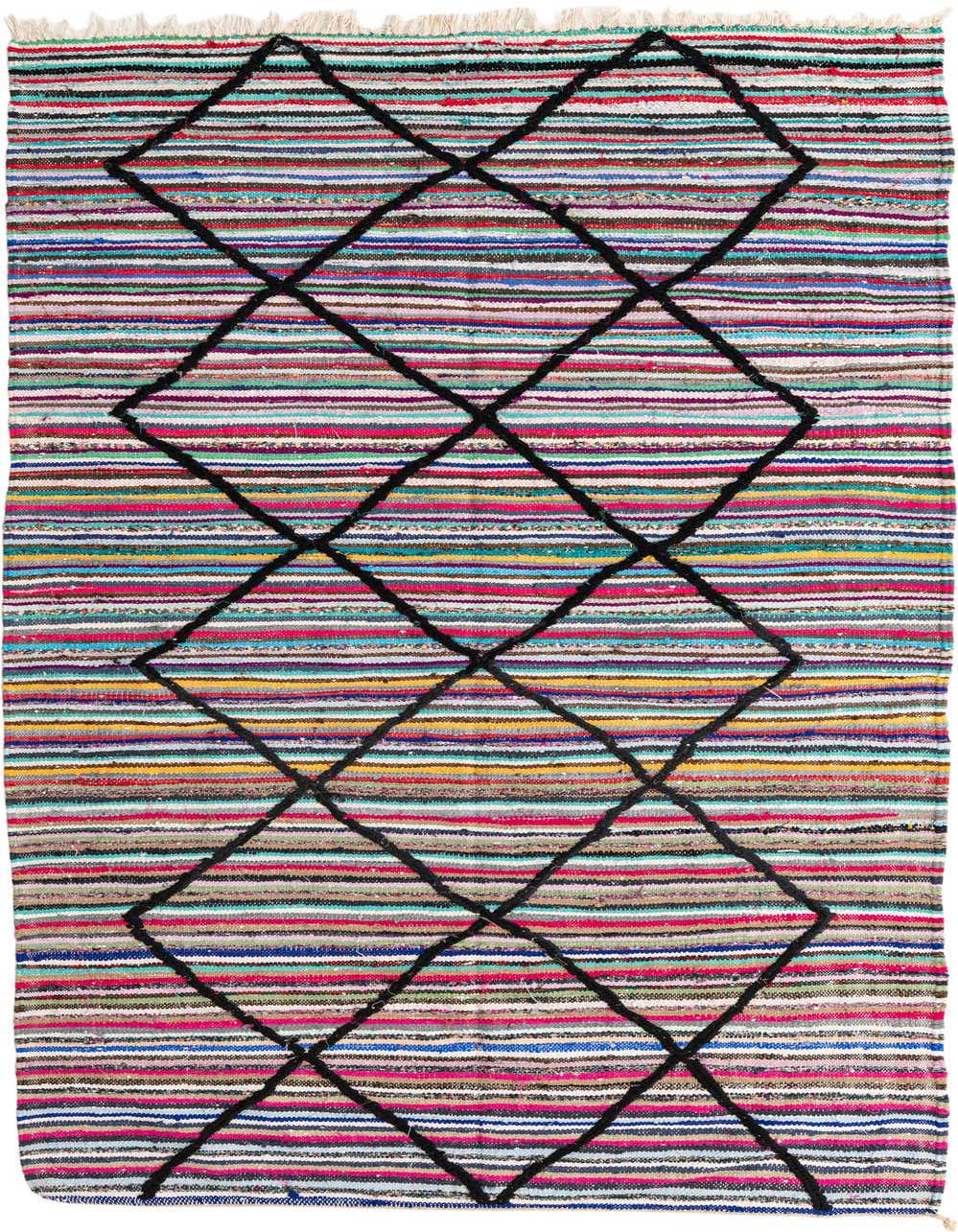 5' x 9' 6 Hand Knotted Moroccan Wool Runner Rug