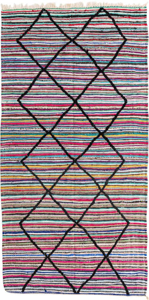 5' x 9' 6 Hand Knotted Moroccan Wool Runner Rug
