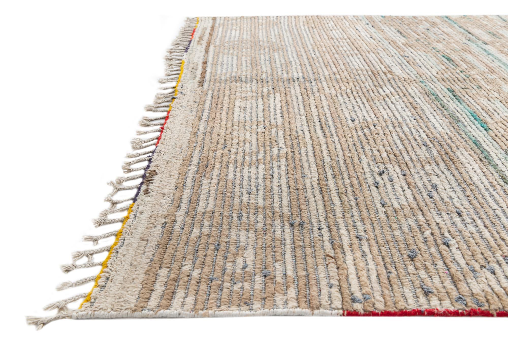 5' x 10' 1 Hand Knotted Moroccan Wool Runner Rug
