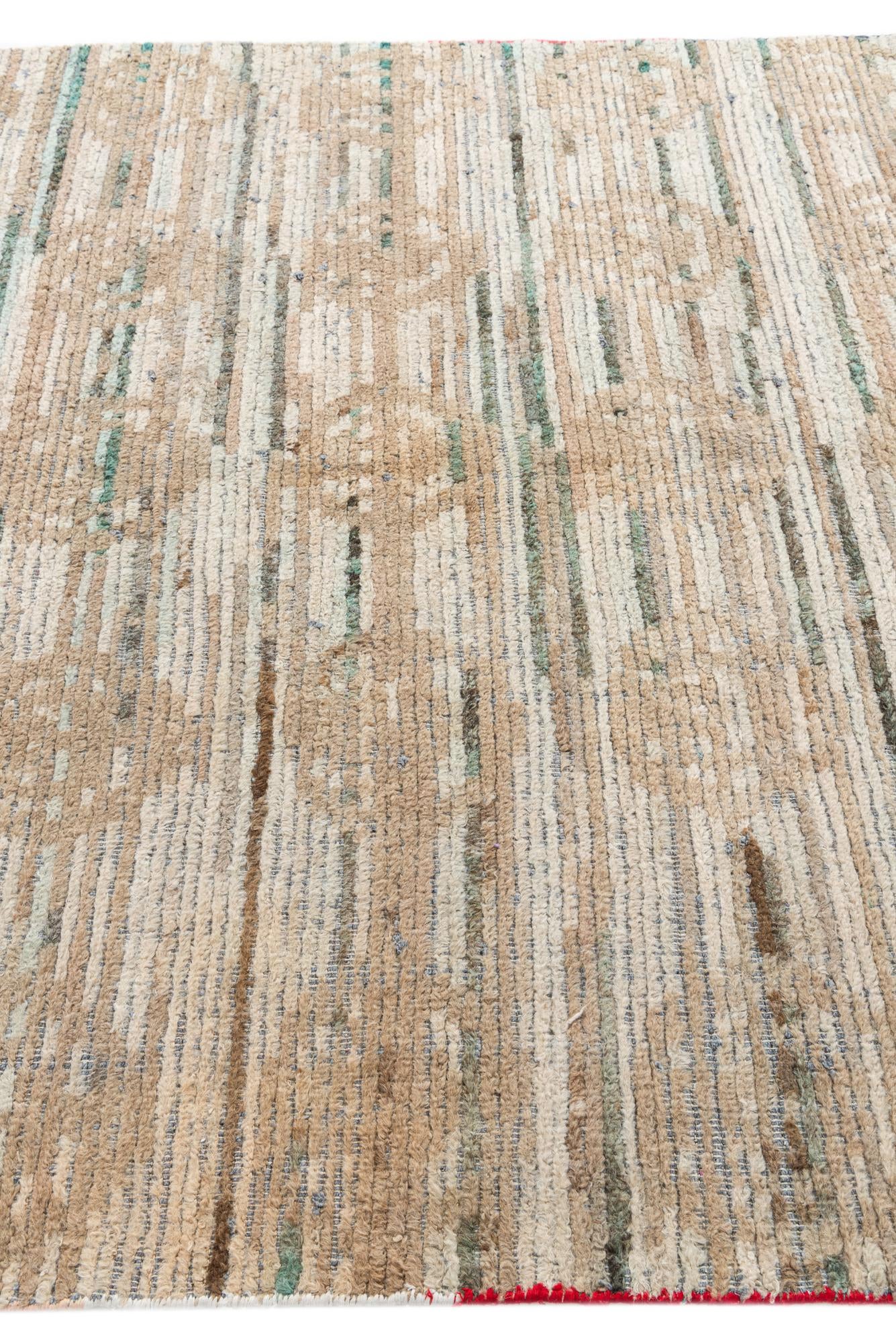 5' x 10' 1 Hand Knotted Moroccan Wool Runner Rug