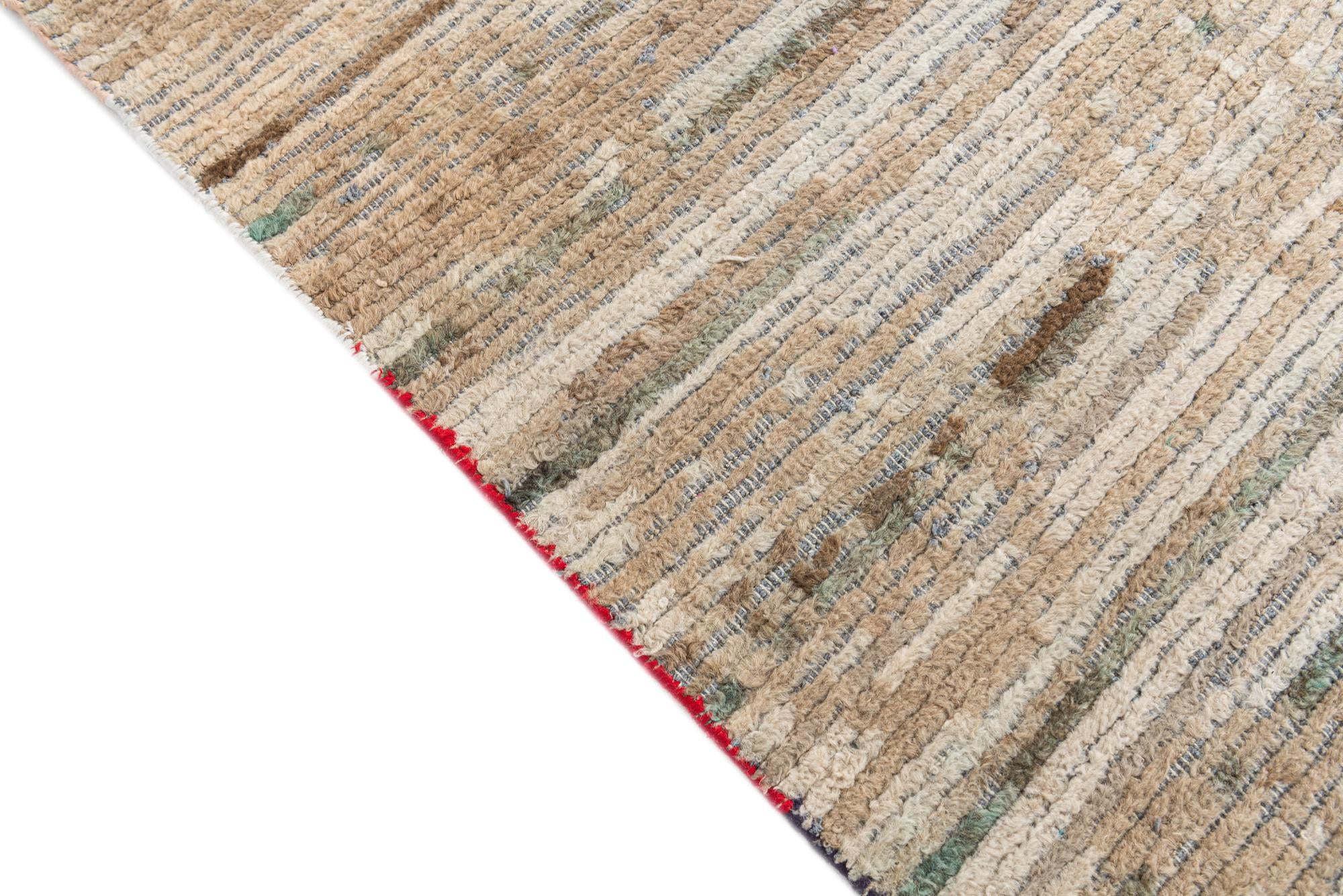5' x 10' 1 Hand Knotted Moroccan Wool Runner Rug