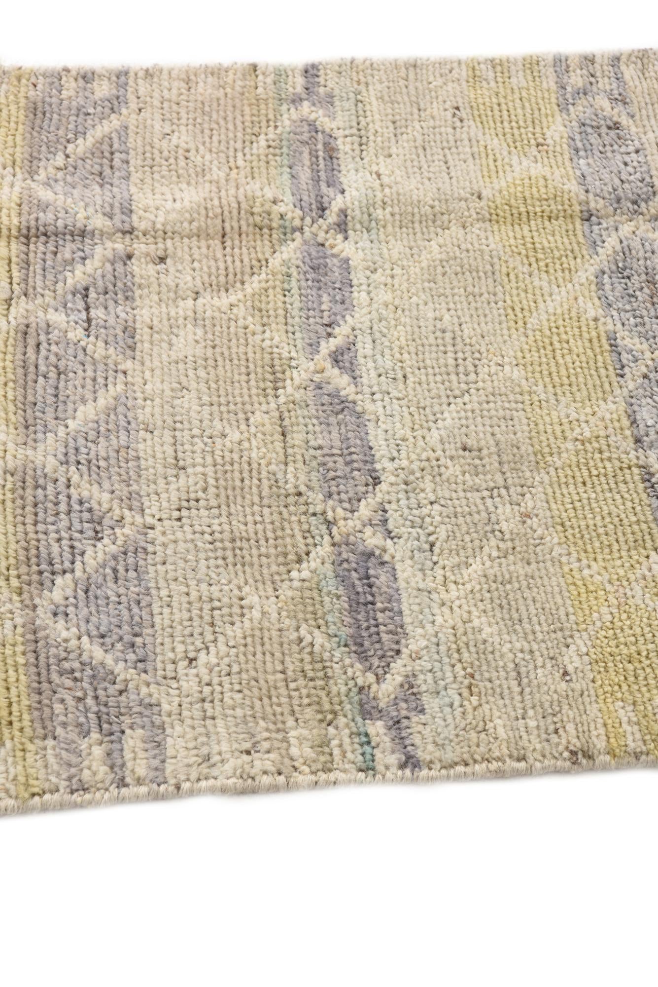 2' 2 x 9' 11 Hand Knotted Moroccan Wool Runner Rug