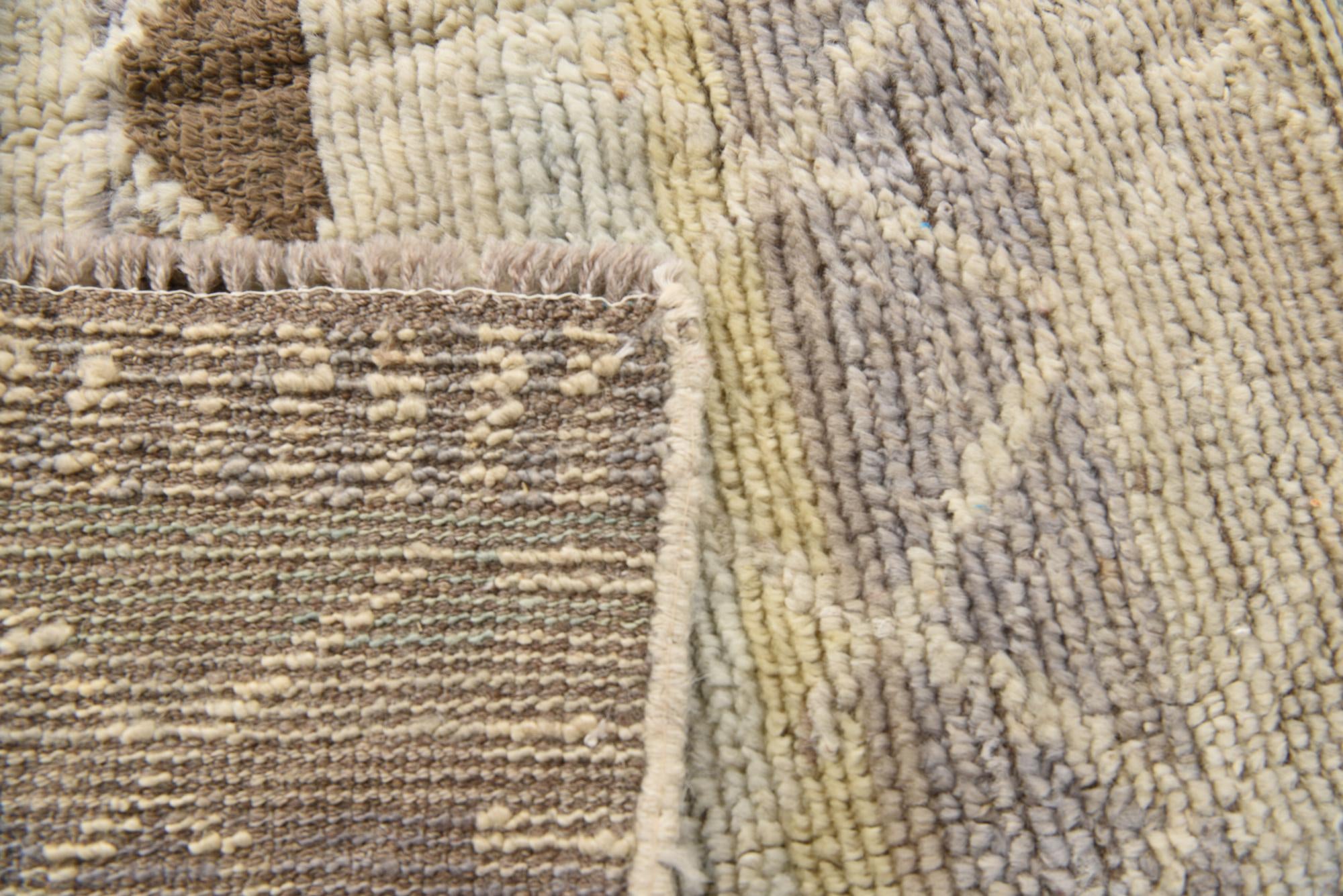 2' 2 x 9' 11 Hand Knotted Moroccan Wool Runner Rug