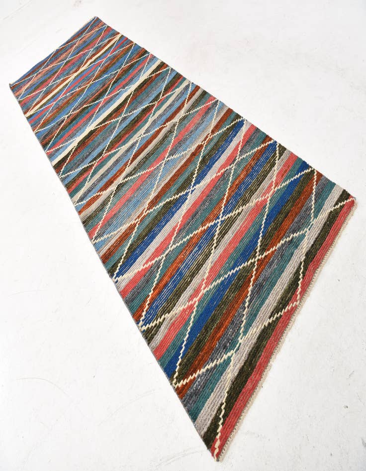 Detail image of 4' 1 x 11' 8  Hand Knotted Moroccan Wool Runner Rug